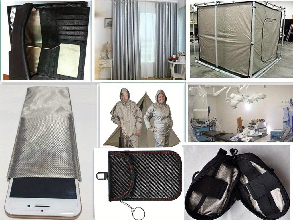 Silver Fabric Shield RFID/EMI/EMF/Radio/Microwave-Stretch Knitting for  Clothing