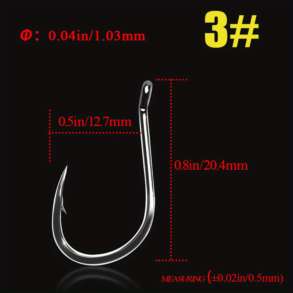 High Carbon Steel Circle Hooks - Saltwater & Freshwater Fishing