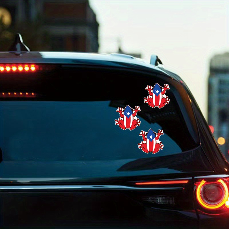 Puerto Rican Flag Frog Vinyl Decal Sticker Car Bumpers Temu Australia