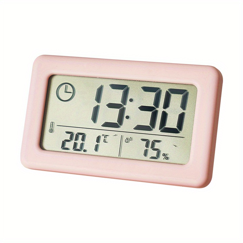 Korean Home Gadgets Digital Clock Temperature Display Large Screen Mini  Size Electronic Date And Temperature Probe Pass through