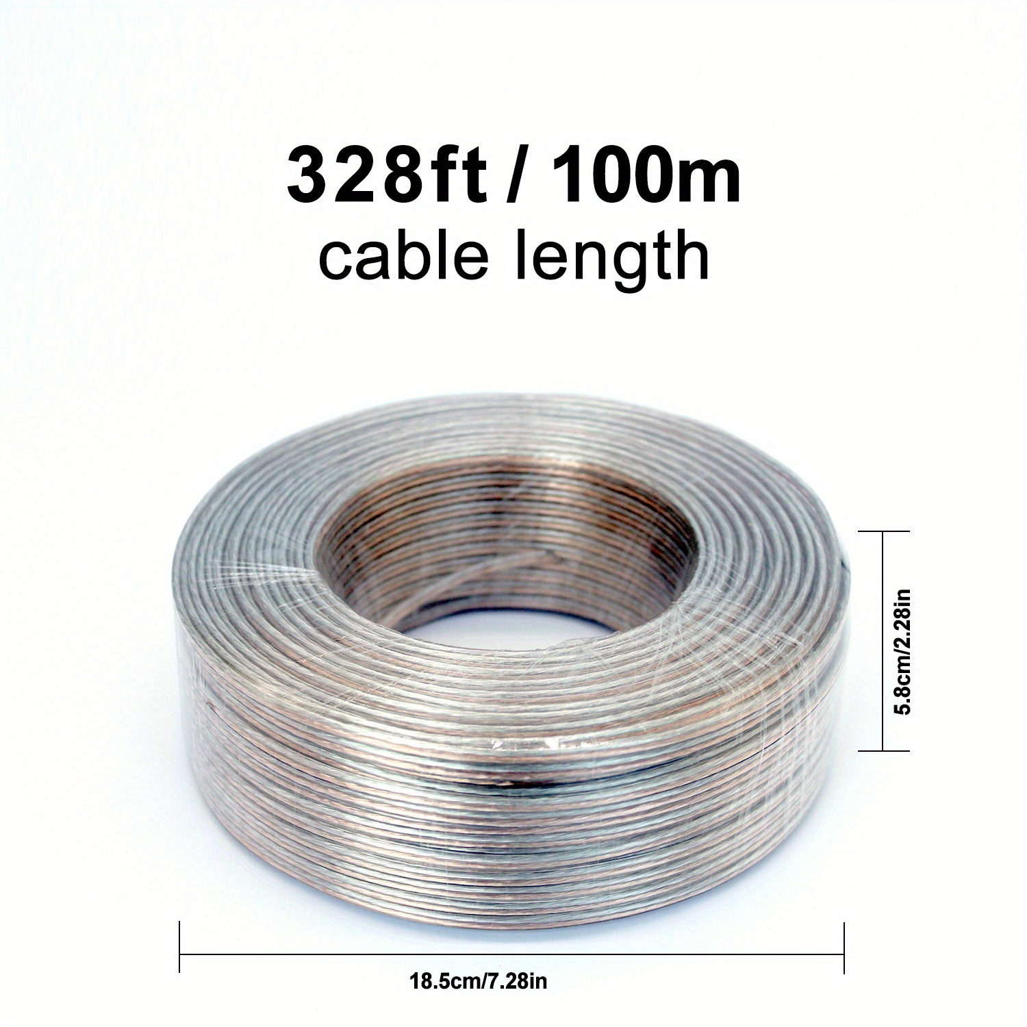 1 Rollo Cable Altavoz Transparente 22awg Estéreo Materiales - Temu