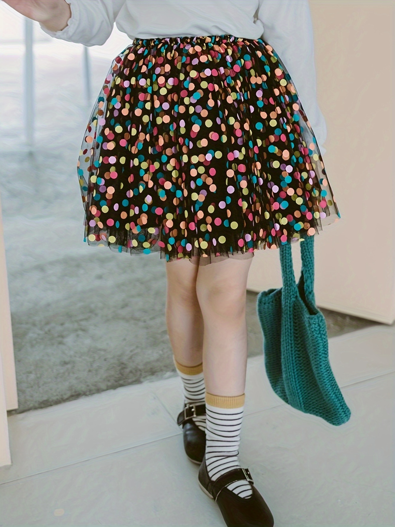 Polka dot 2024 skirt rainbow