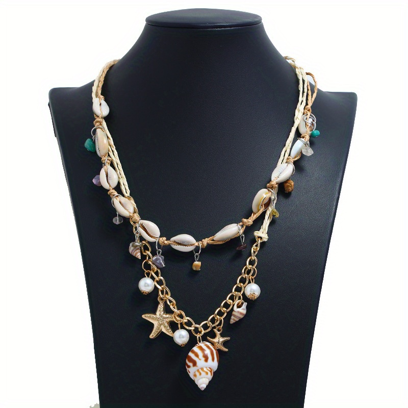 Bohemian Ocean Natural Shell Necklace, Summer Accessory
