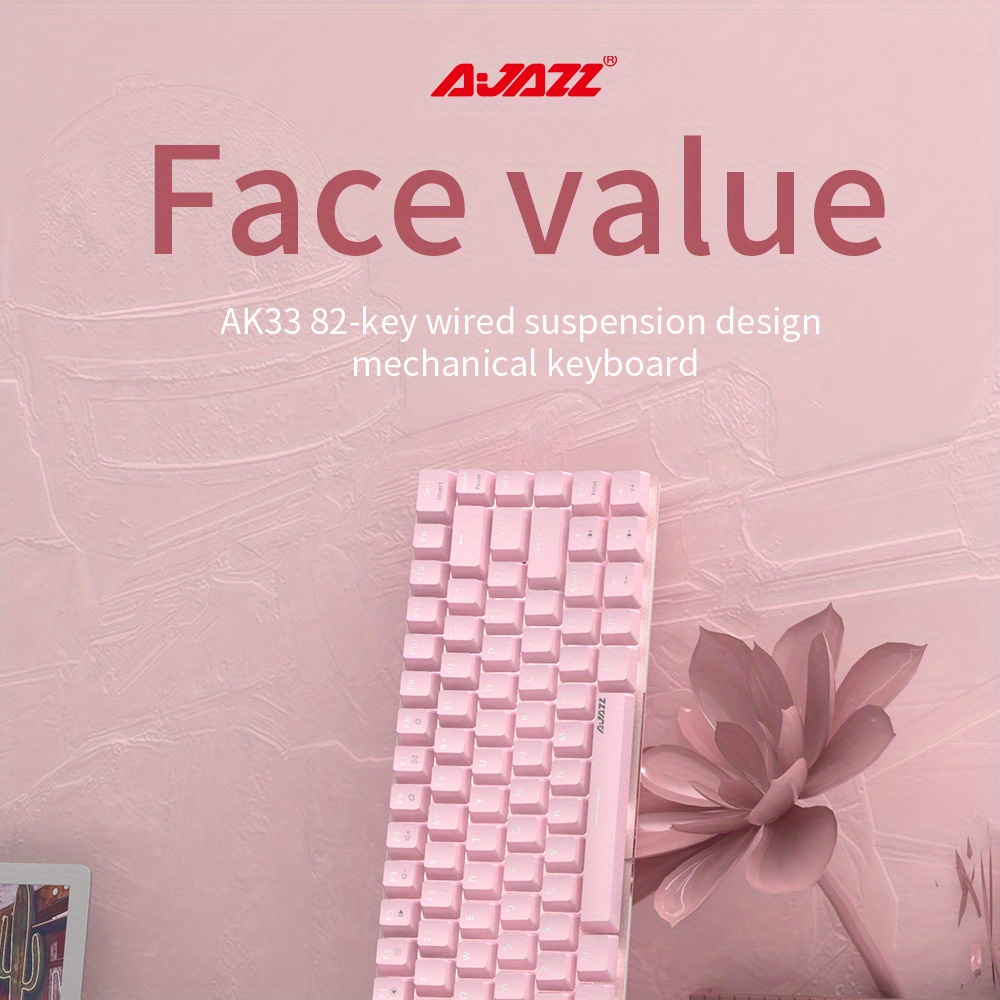 Ajazz Ak33: Cute Mini 82 key Mechanical Keyboard Green - Temu