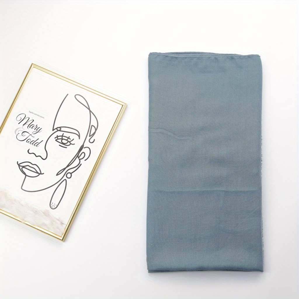 Solid Plain Hijab Casual Scarf Windproof Head Wrap for Women