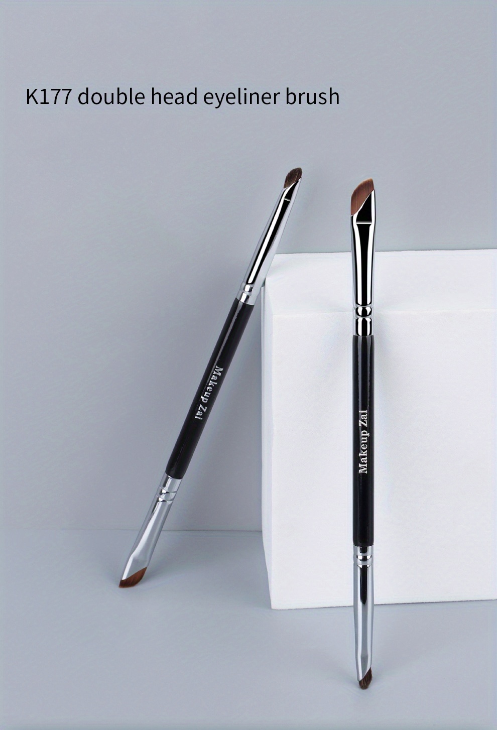 Double Head Sickle Eyeliner Brush, Ultra Thin Precision Eyeliner Makeup