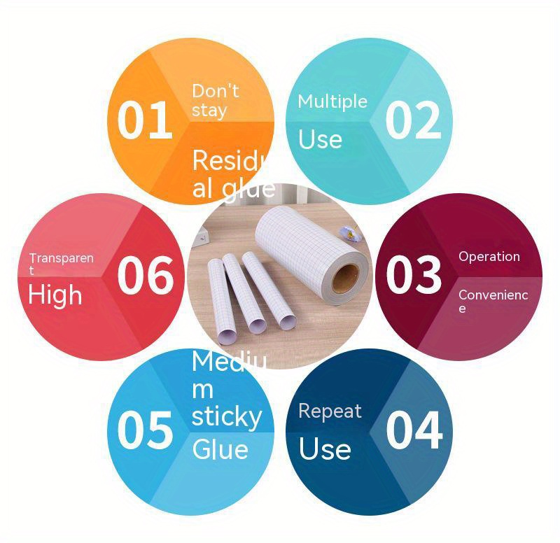 Transfer Tape Viny Red Alignment Grid Clear Transfer Paper Temu