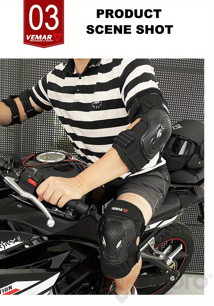 Vemar Hommes Noir Motocross Genouillères Protecteur De Genou Moto Moto  Jambière Gear De Protection De Jambe Ce Certification Vélo Cyclisme Genou  Garde, Mode en ligne