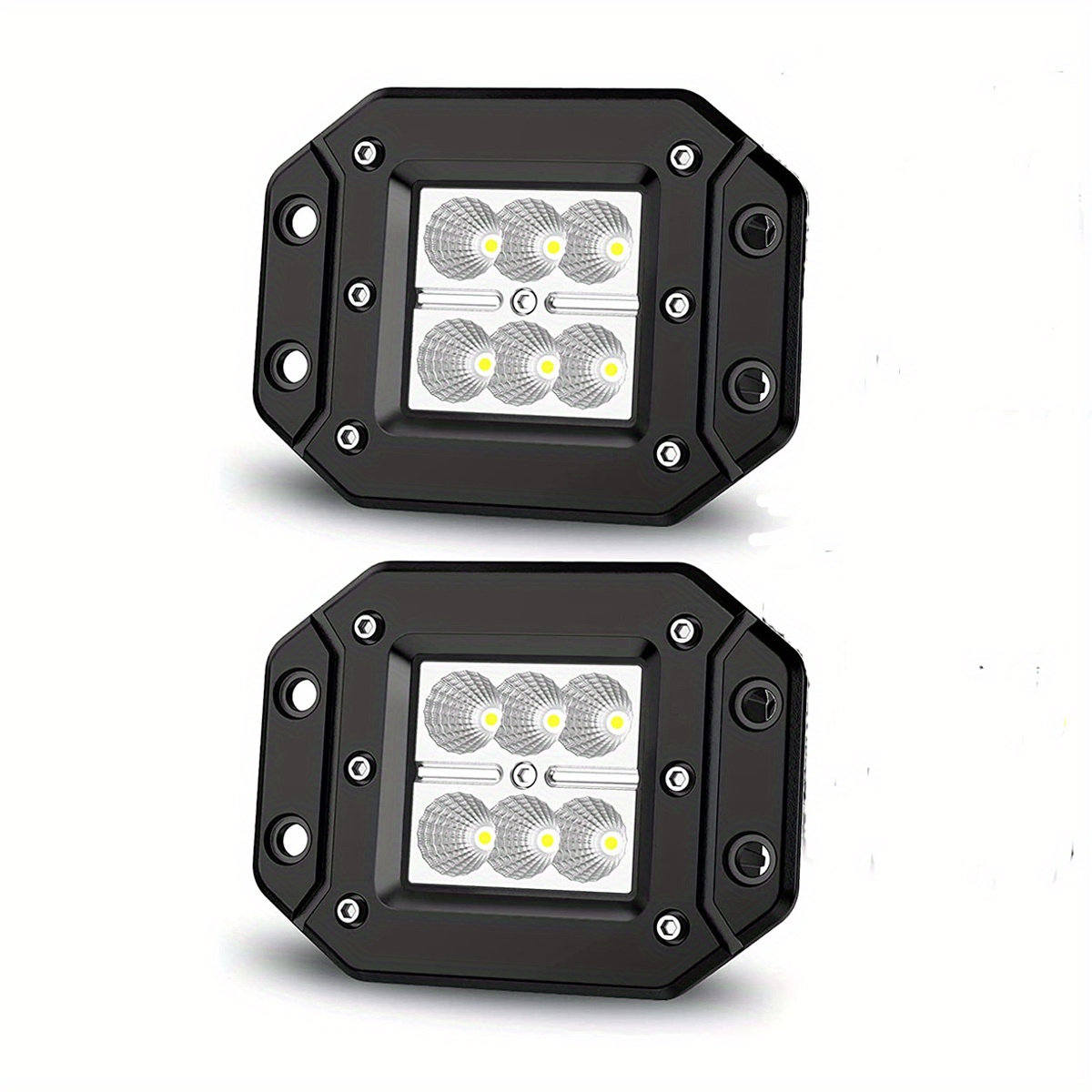 Barra de luz LED súper delgada de 7 18 W, barra de luz de una sola fila,  impermeable, pequeña niebla/conducción/luces de trabajo para ATV camiones