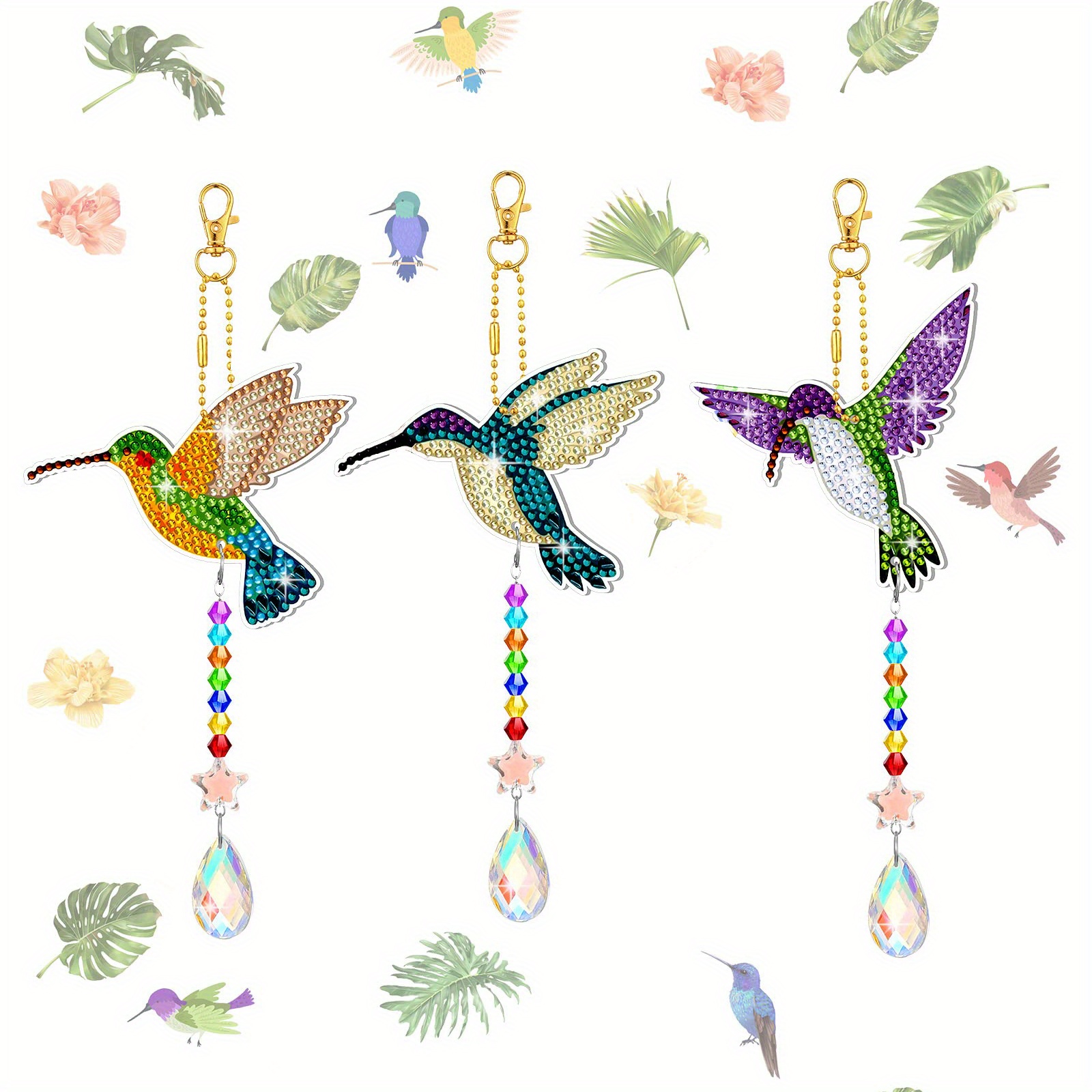 Diy Special Shape Crystal Hummingbird - Temu