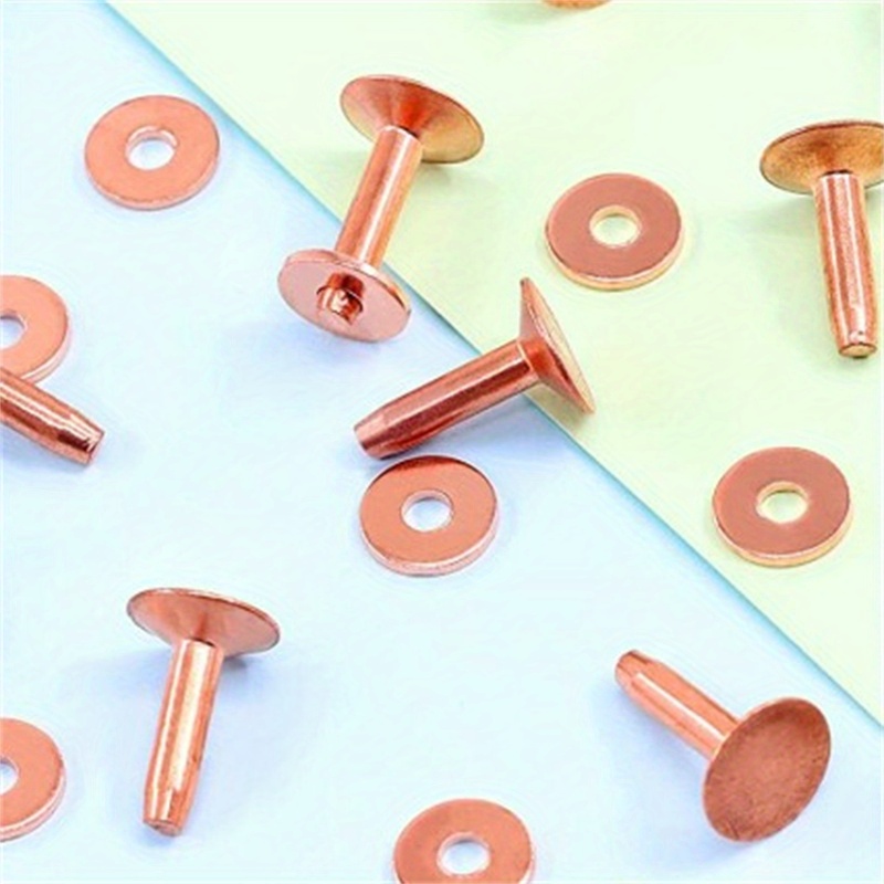 Copper Rivets Leather Leather Rivets Without Pattern Pure Temu Canada