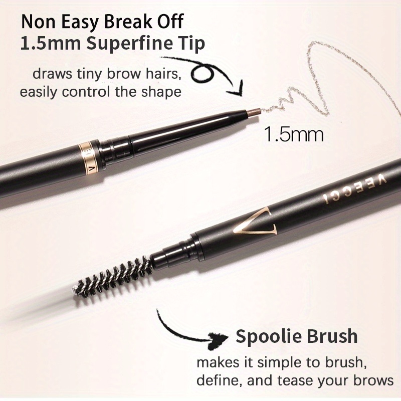 Ultra fine Eyebrow Pencil Dual sided Thin Brow Pencil Brush Temu
