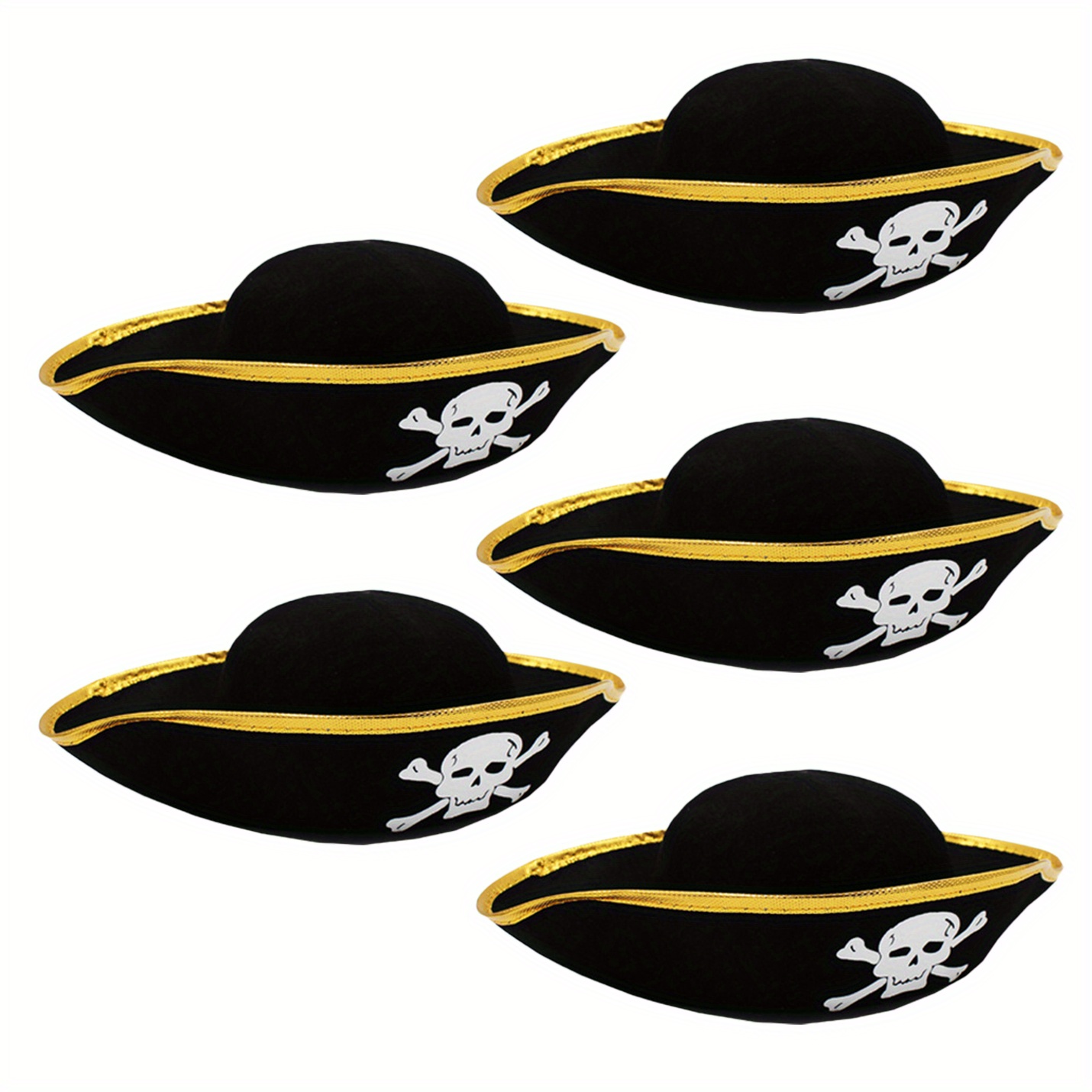 Boland 81901 - Sombrero pirata Fanny para adultos, negro y dorado, pirata,  sombrero, disfraz, carnaval, fiesta temática : : Juguetes y juegos