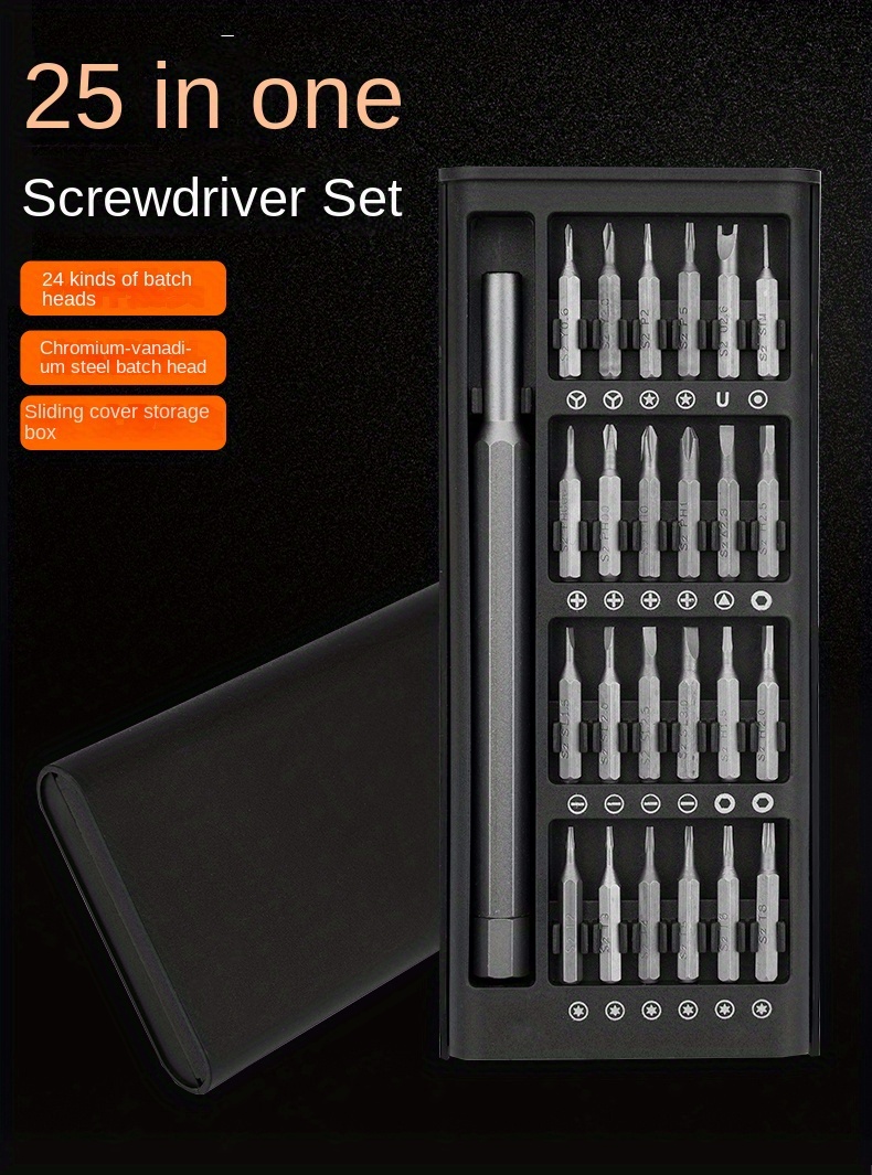 25 in 1 Precision Screwdriver Bit Set Perfect Laptops Pcs Temu