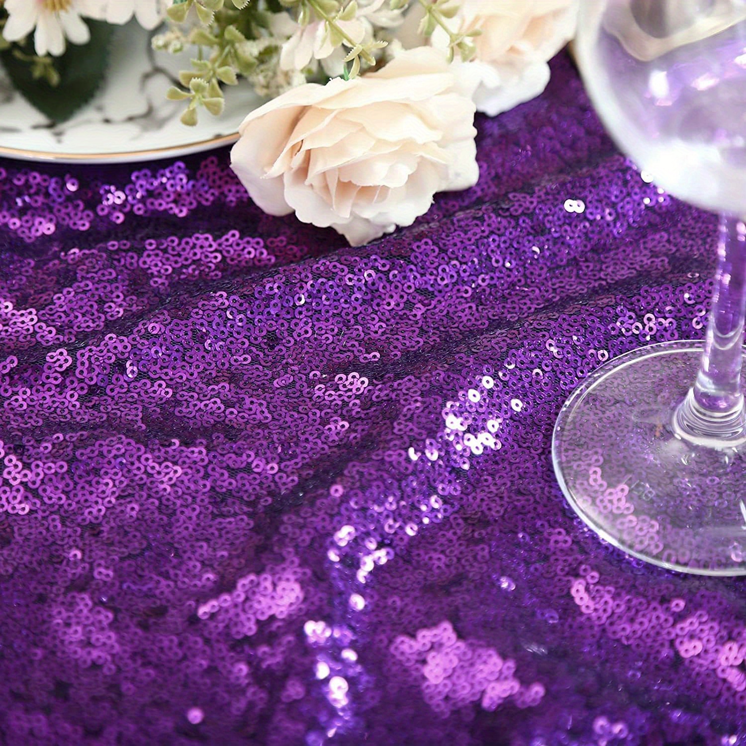 2yards Big Sequin Fabric Glitter Shiny Embroidery Fabric For - Temu