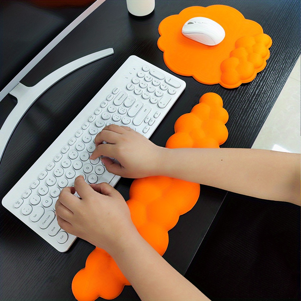 Pu Keyboard Wrist Rest Cloud Gaming Mouse Pad Wrist Support - Temu