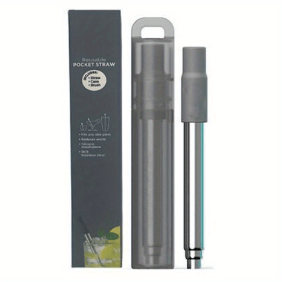 Portable Retractable Straw With Silicone Nozzle Portable - Temu