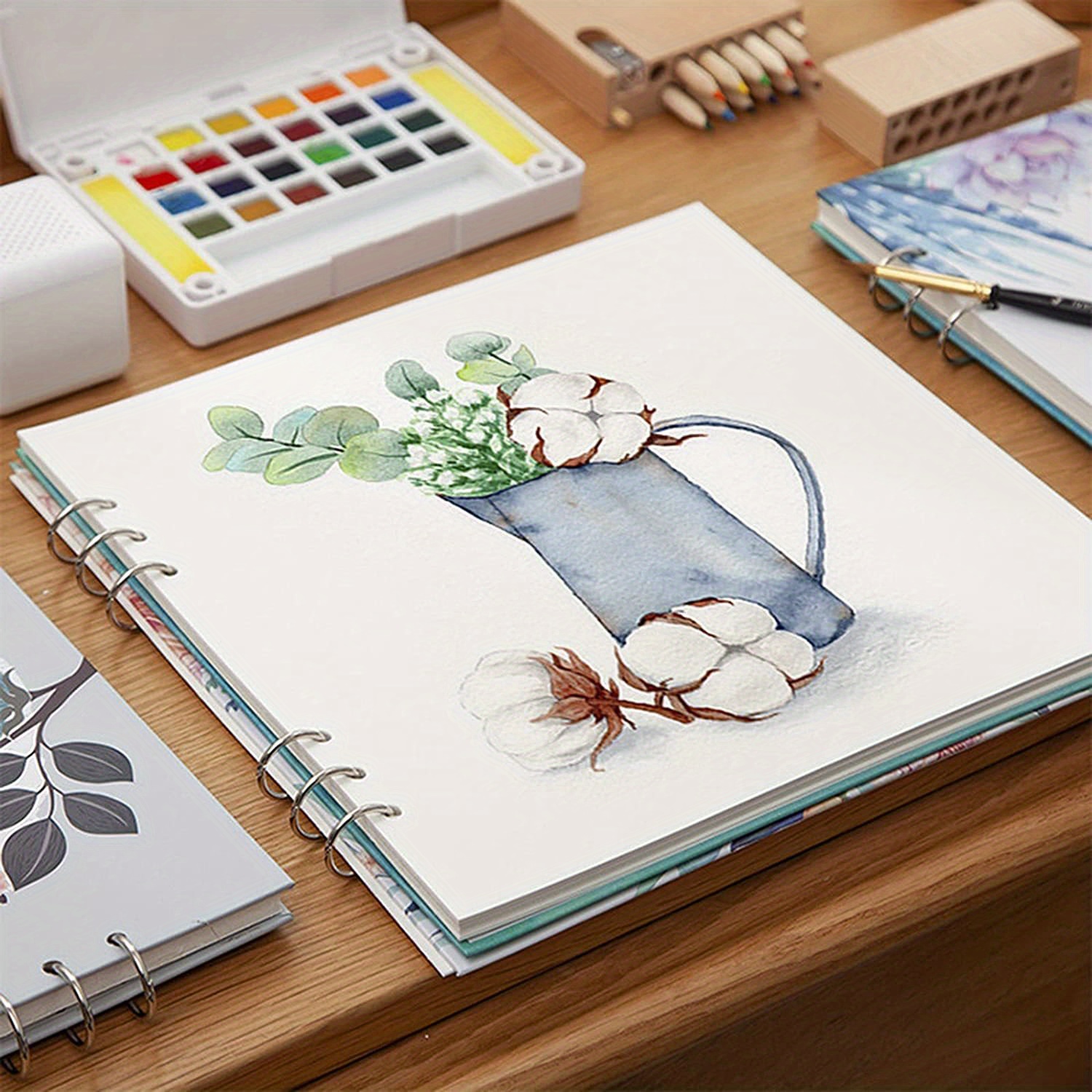 Mini Watercolor Sketch Books Medium Thick Paper Each Book - Temu