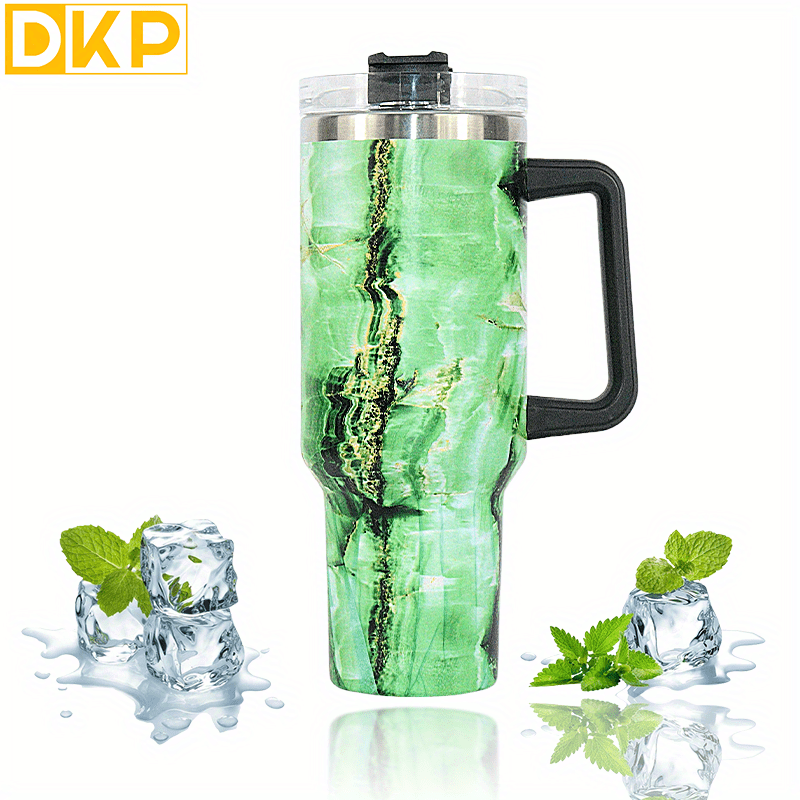 Dkp Insulated Tumbler With Handle And Straw Lid Large - Temu