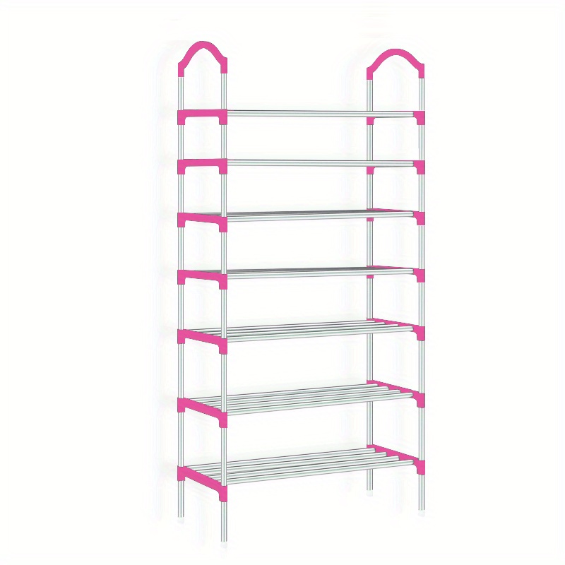 1pc Plastic Shoe Storage Rack, Minimalist Pink Multi-layer Shoe Shelf  Organizer And Storage For Floor