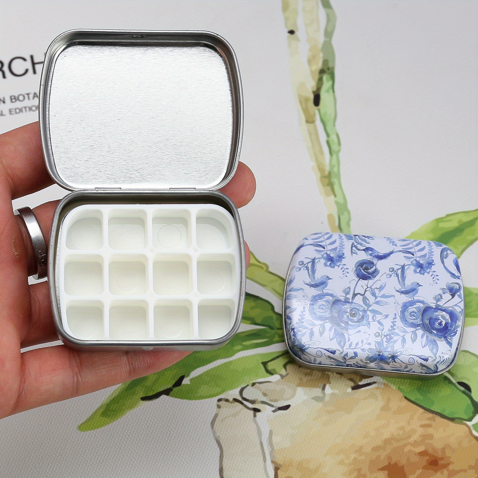 Mini Aquarell Set Reise-Palette - Kompaktes MalSet Mit 8 Farben & Skizzenbuch