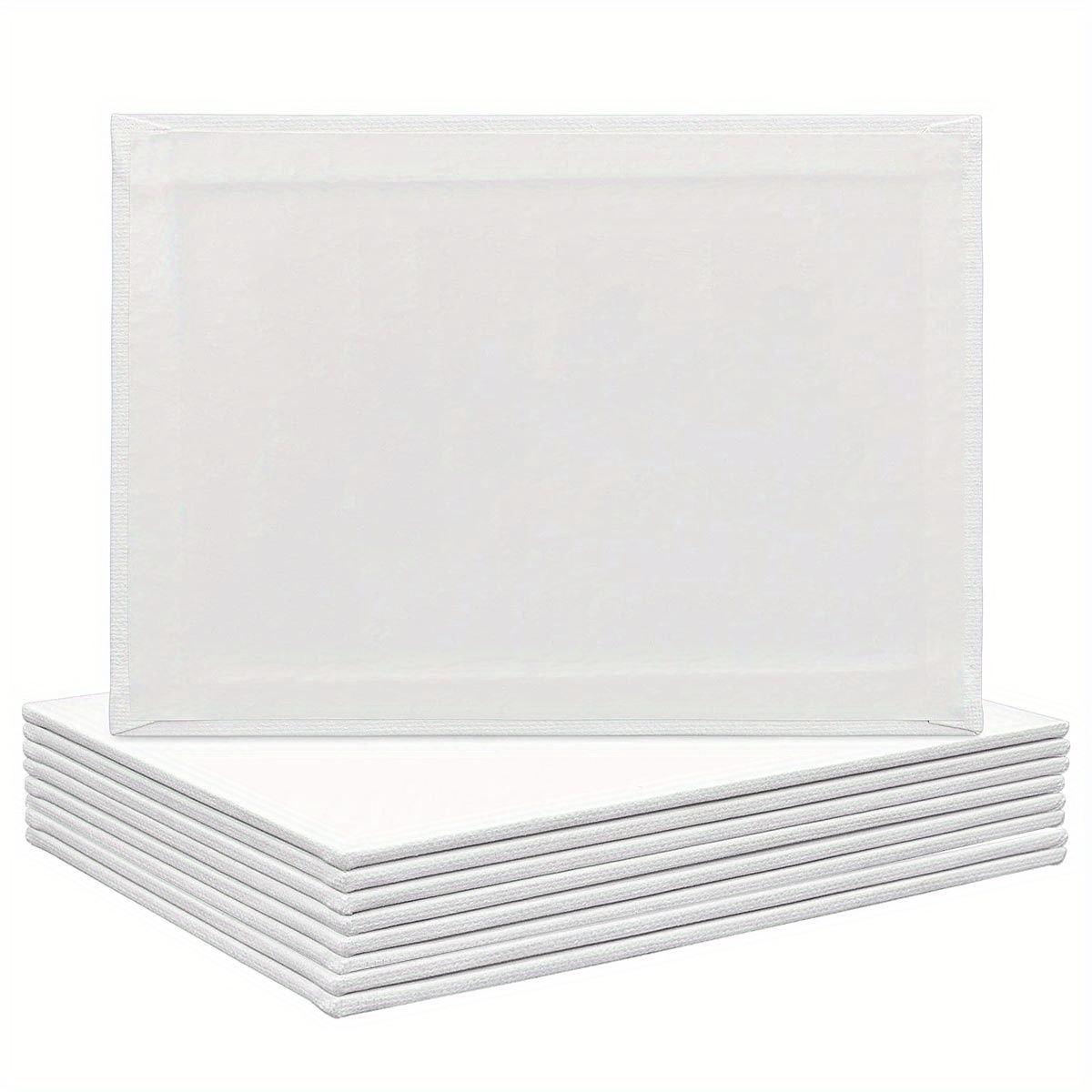 12pcs Canvas Boards For Painting, 8 X 10 Inch (20 X 25 Cm) Paint Canvases  For Painting, 100% Cotton Blank White Art Canvas Boards, 8 Oz Gesso-Primed