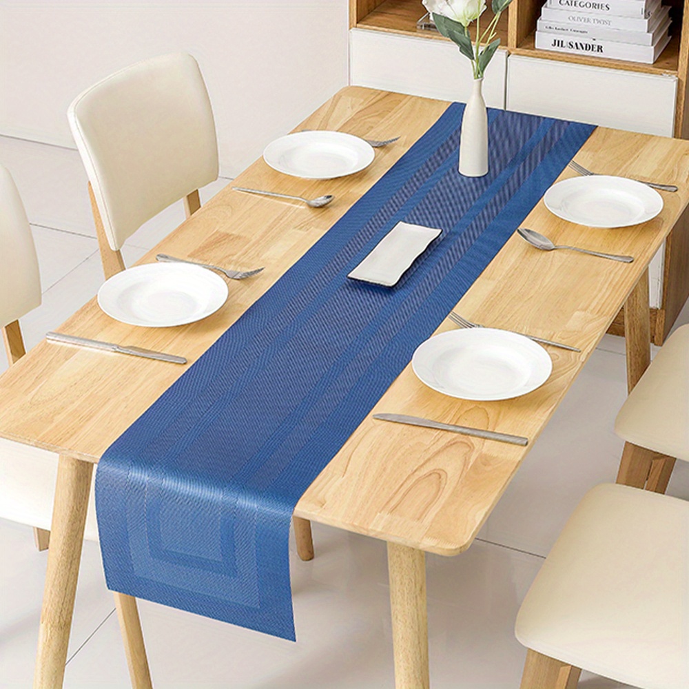 Table Runners Woven Vinyl Table Mats Kitchen Dining Table - Temu New Zealand