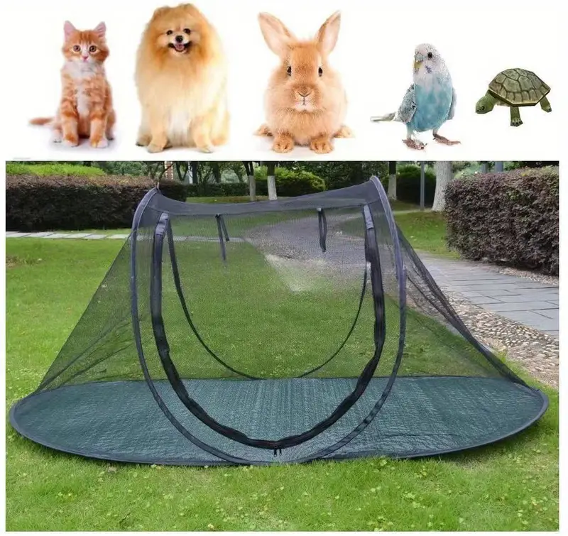 pet tent pet folding bug net tent foldable outside play tent shelter cat tent outdoor supply details 0