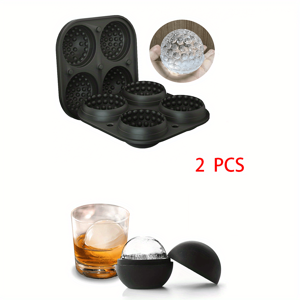 Round Golf Ball Silicone Ice Cube Molds, Durable Ice Maker, Ice Ball Molds,  Round Ice Ball Molds For Cocktails And Whiskey - Temu