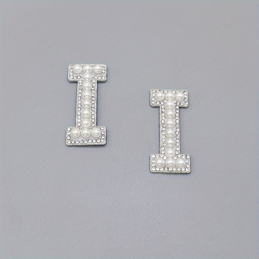 Stickers Letter Patch Set Of Pearl Rhinestone Shiny Pearl Letter Patch  Clothes Applique Imitation Pearl Letter Patch (Colorful) Diy Letter Sticker  