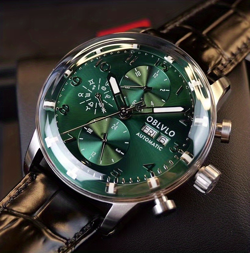 u3532eb LOUIS LOBEL - Reloj de pulsera para hombre, color verde y