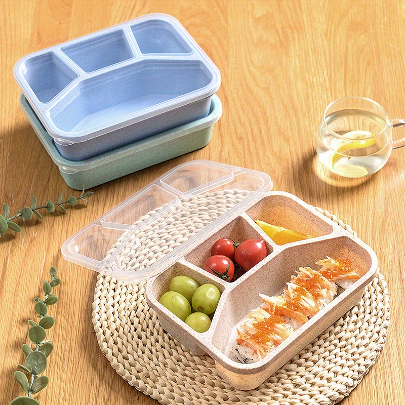 Student Sub-grid Bento Box Toddler or Kid's Fruit Lunch Box Office Workers  Microwave Heating Lunch Box