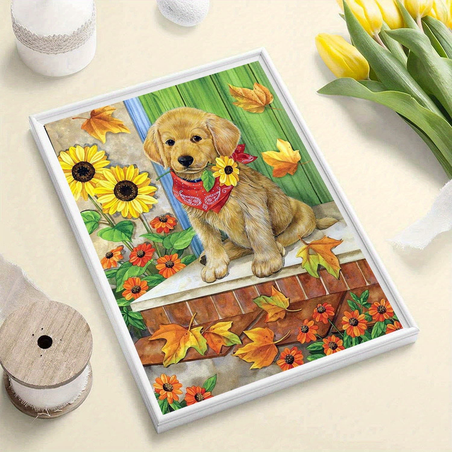 Diamond Painting Dog Wall Decor Mosaic Art Set - Temu