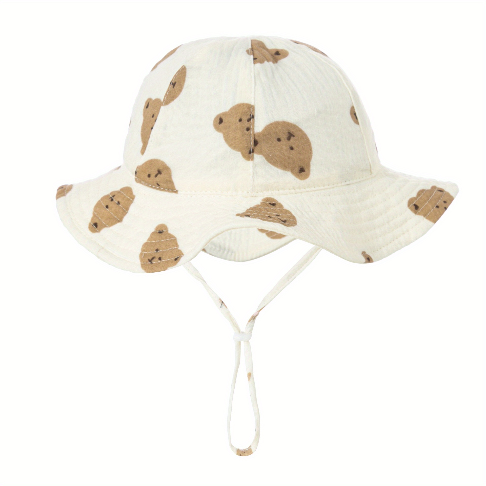 Baby Cotton Bucket Hat Toddlers Sunscreen Outdoor Print - Temu