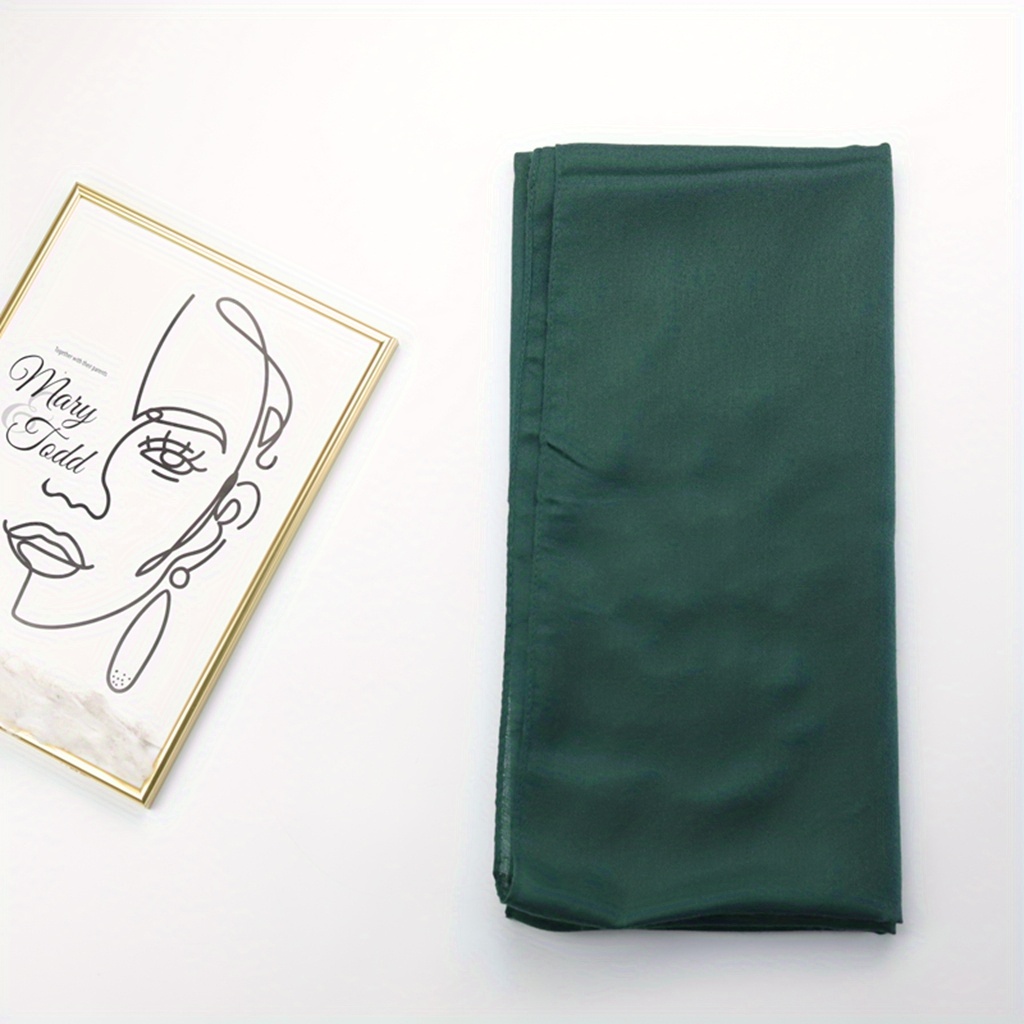 Solid Plain Hijab Casual Scarf Windproof Head Wrap for Women