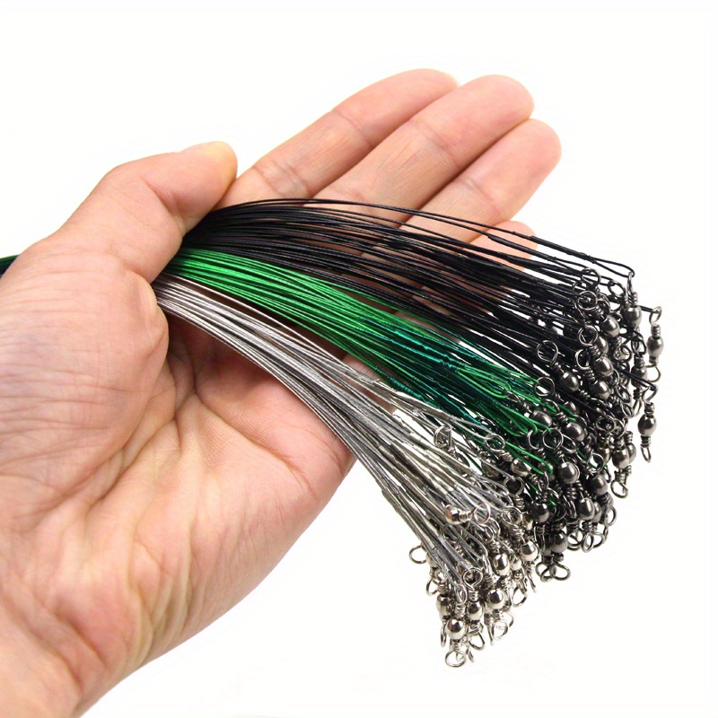60pcs 15cm/20cm/25cm Fly Fishing Line Connector Leader Wire
