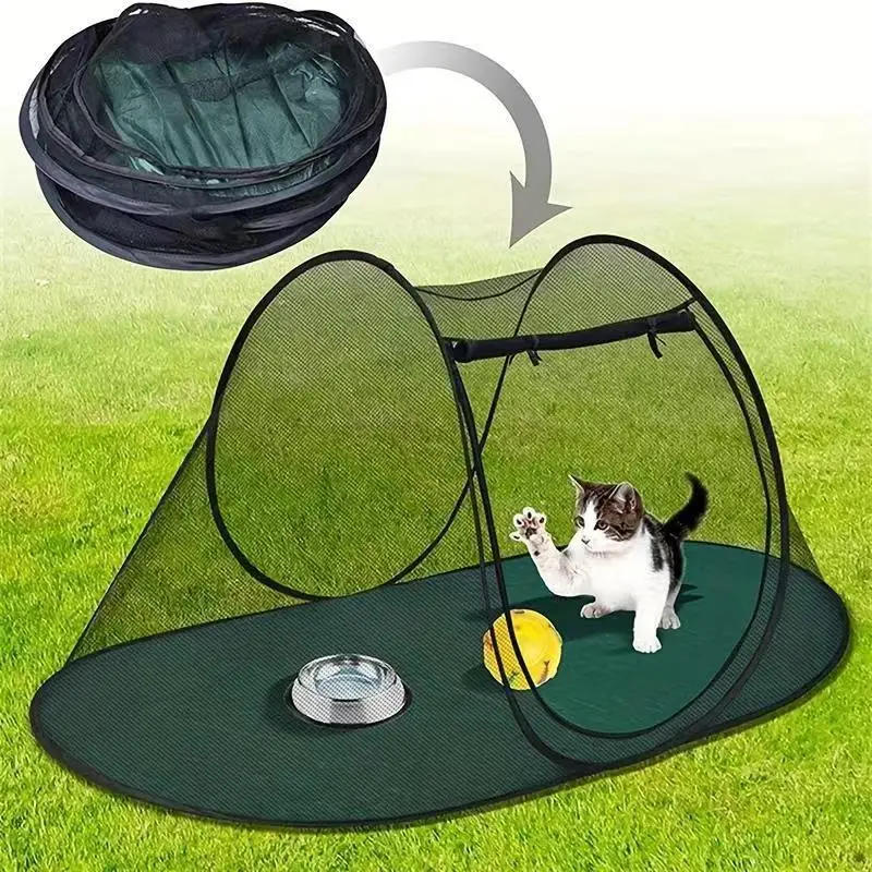 pet tent pet folding bug net tent foldable outside play tent shelter cat tent outdoor supply details 3