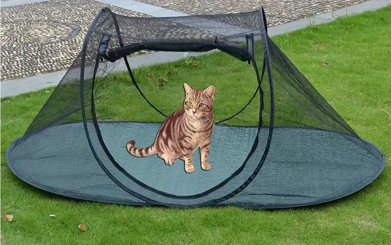 pet tent pet folding bug net tent foldable outside play tent shelter cat tent outdoor supply details 1