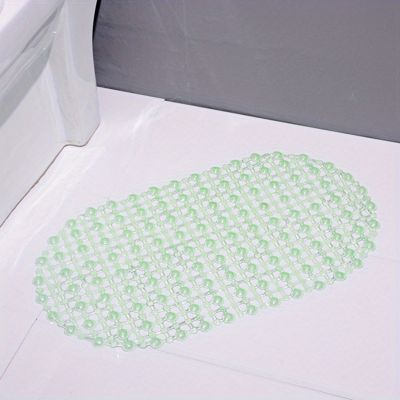 Oval Shower Carpet Anti-Slip Mat with Drain Holes