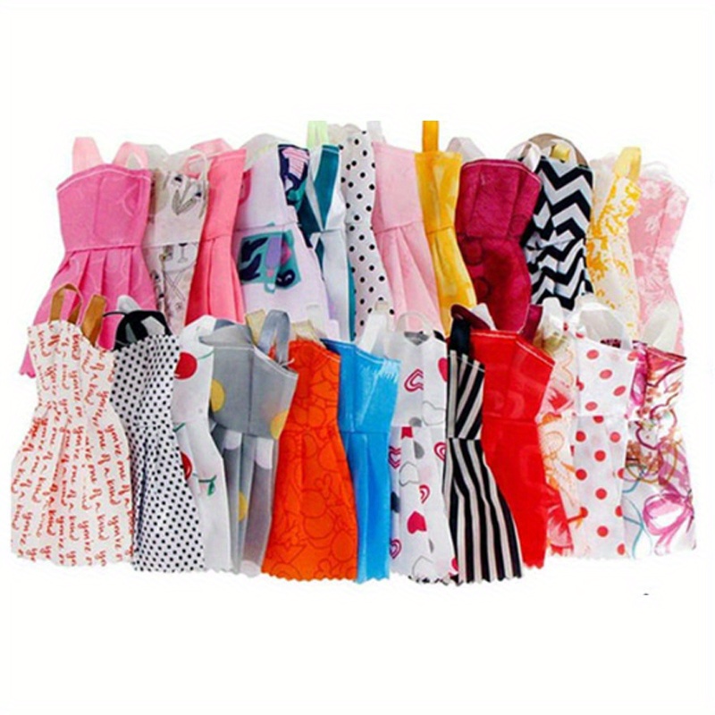 10 Sets Doll Clothes Outfits Dress Shoes Bag And Accessories For Barbie  Doll Gifts