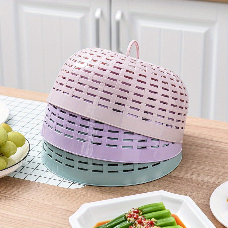 Mesh Dome Food Cover Round Splatter Screen Anti-flies Foldable