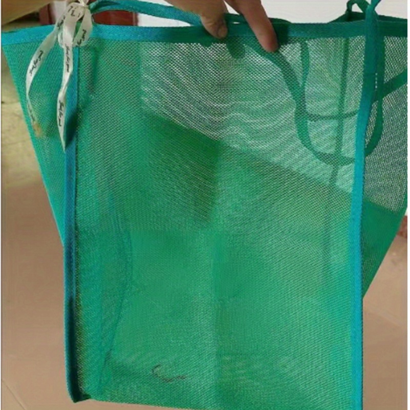 Summer Mesh Beach Bag Foldable Hollow Out Tote Bag Lightweight