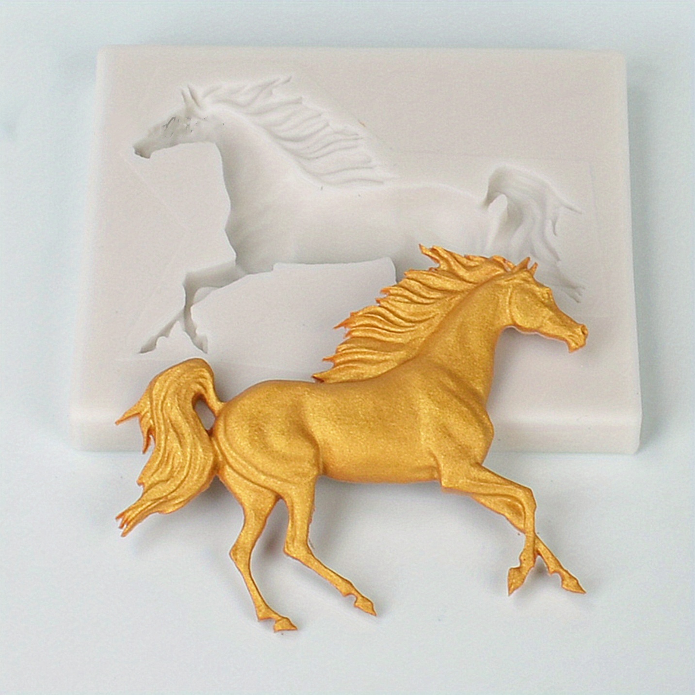 TEMU 1 Pieza, Molde De Chocolate De Caballo Corriendo, Molde De Silicona 3D, Molde De Caramelo, Molde De Fondant, Para Herramienta De Decoración De