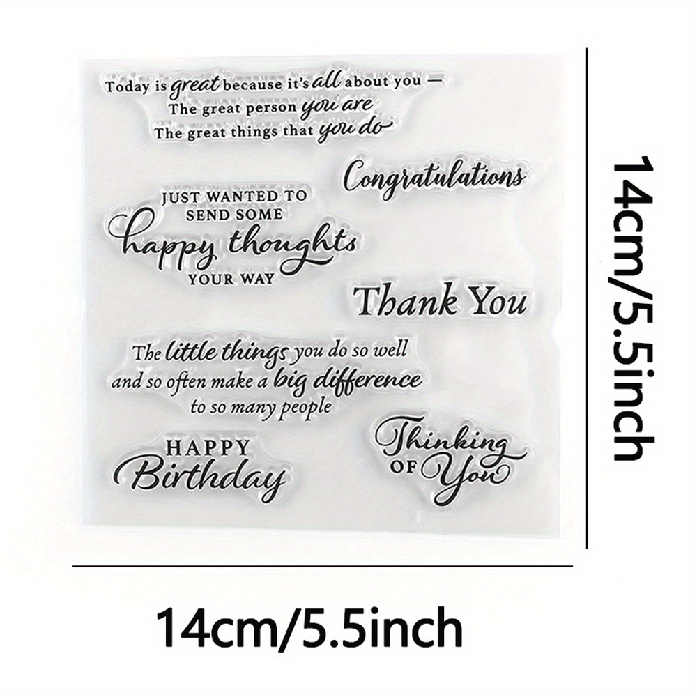 Friend Birthday Sentiments Clear Rubber Stamps Stencil Seal Diy Craft Album  Card