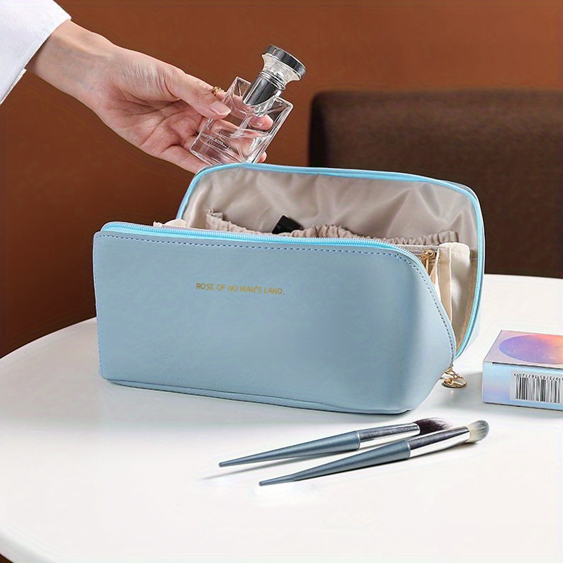 Portable Makeup Bag, Cosmetic Storage Bag With Zipper And Handle,  Waterproof Toiletry Bag For Travel - Temu Bahrain