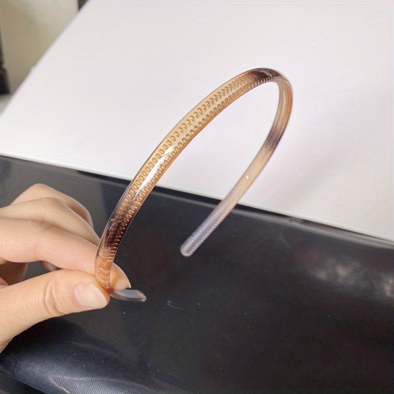 Vintage Thin Hairband With Teeth Non Slip Solid Headband