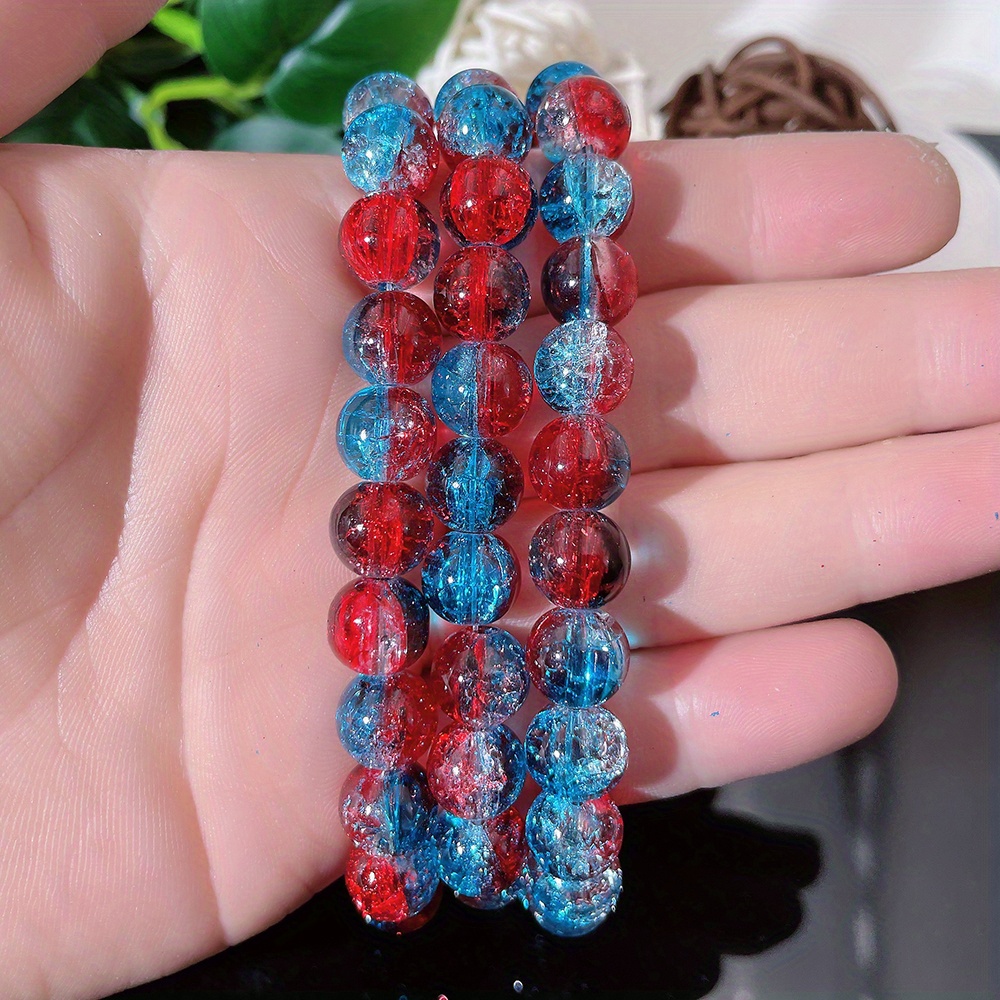 [ DS ] Red Panda Beads Original Crystal Pearl Twist Blue Bracelet Kit