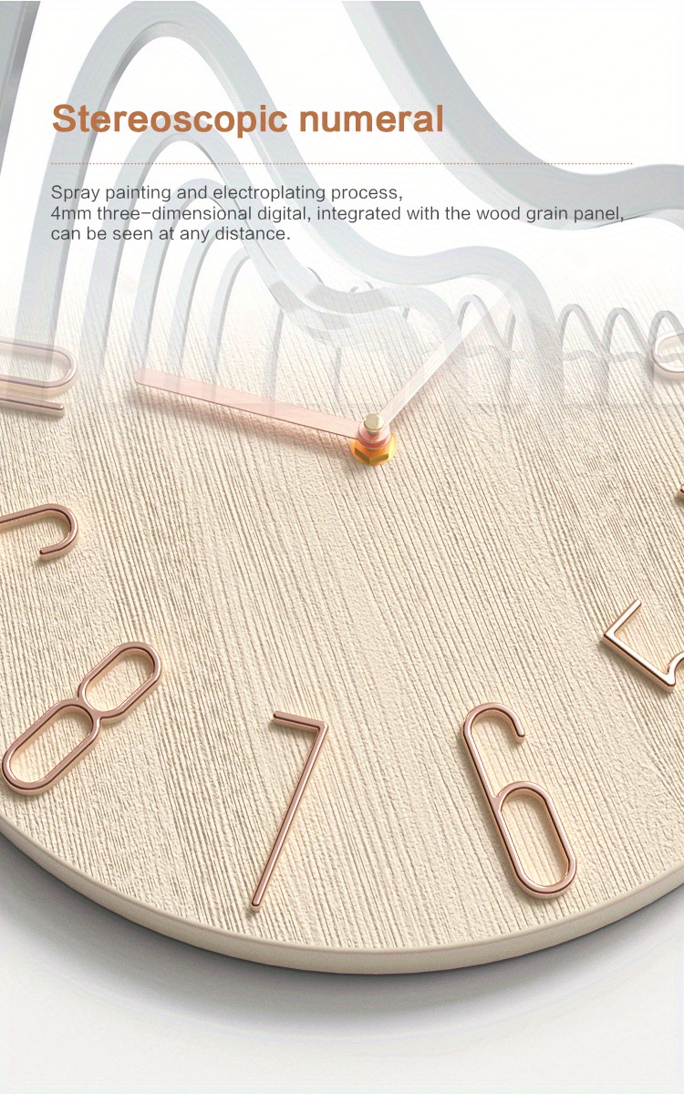 Reloj de pared de madera grande, reloj digital silencioso moderno para  dormitorio, cocina, belleza minimalista de pared de vidrio artesanal única,  sin tictac, 16 -  España