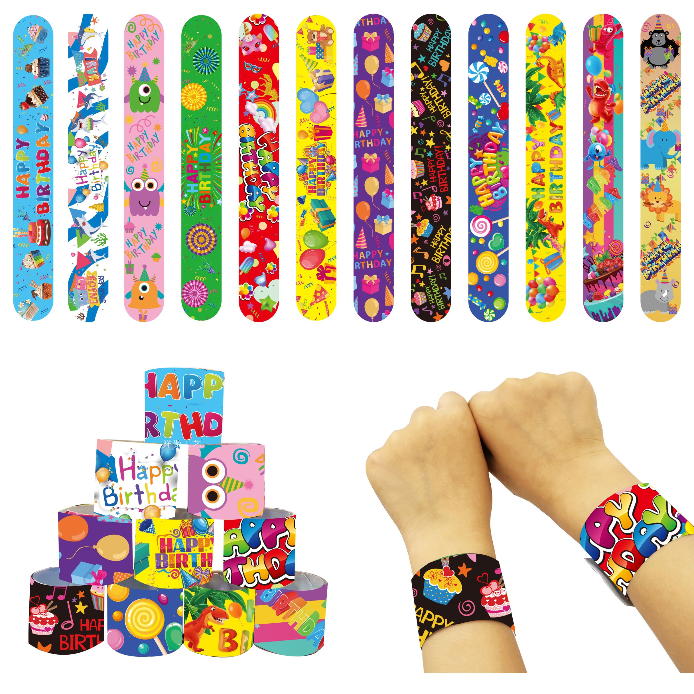 Christmas Slap Bracelets Pack of Adorable Pattern Xmas Birthday Party Favors Bulk Classroom Prizes Exchange Gifts for Kids Adults,Temu