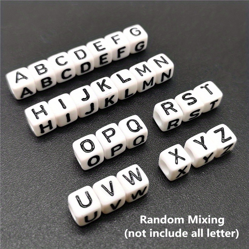 Macaroon Color + White Letter Beads Acrylic Alphabet Beads - Temu Australia